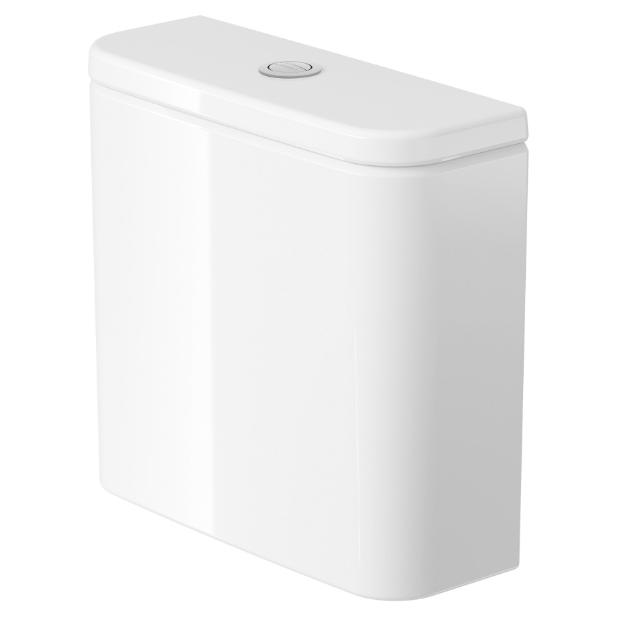 Chasse d'eau  D-CODE
39 x 35 x 14.5 cm
Céramique, entrée d'eauà droite où
à gauche, garniture intérieure 
Dual-Flush, rinçage 6/3 litres
commande de rinçage en haut