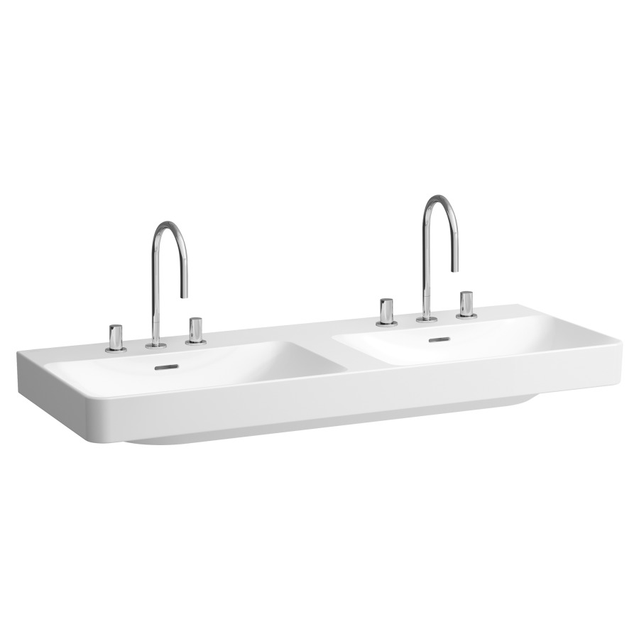 Lavabo double Pro X
120 x 9 x 46.5 cm
Céramique, 2 lavabos
montage mural
avec trop-plein