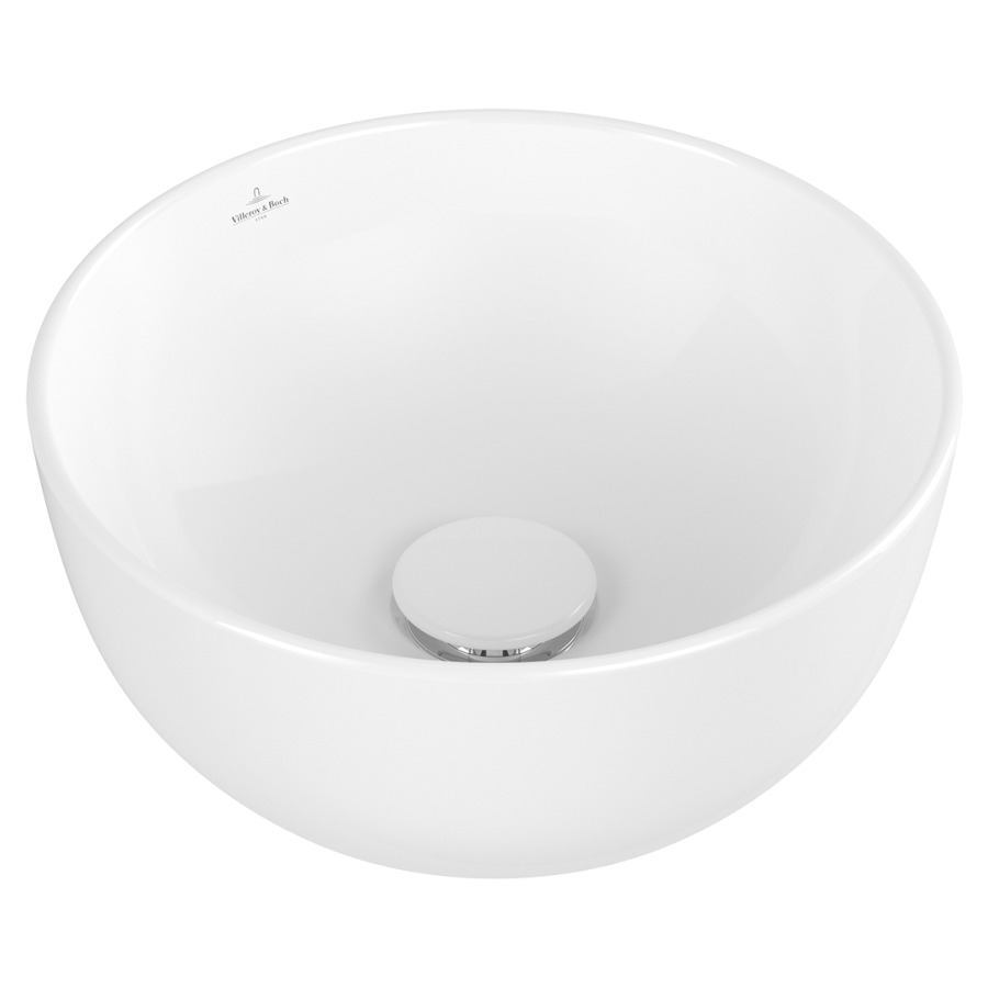 Lavabo à poser ARTIS
D 32.5 cm, H 13.5 cm, TitanCeram
pose libre, ronde, sans trop-plein
sans tablette de robinetterie