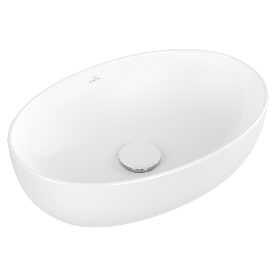Lavabo à poser ARTIS
48.5 x 13.5 x 32.5 cm, TitanCeram
pose libre, ovale, sans trop-plein
sans tablette de robinetterie