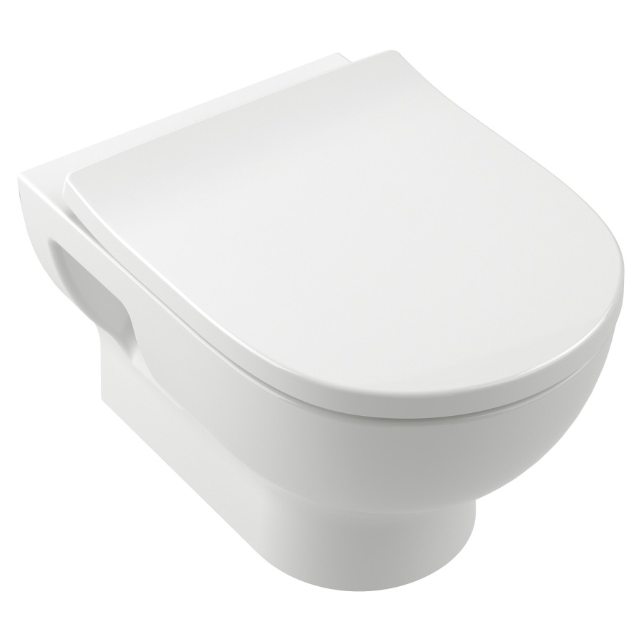 Set cuvette murale O.NOVO UP
se compose de:
cuvette murale 105606
siège de WC O.Novo 105625