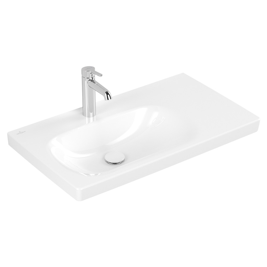 Lavabo Skyla
80 x 16 x 46 cm
TitanCeram, rectangulaire
lavabo à gauche
sans trop-plein
