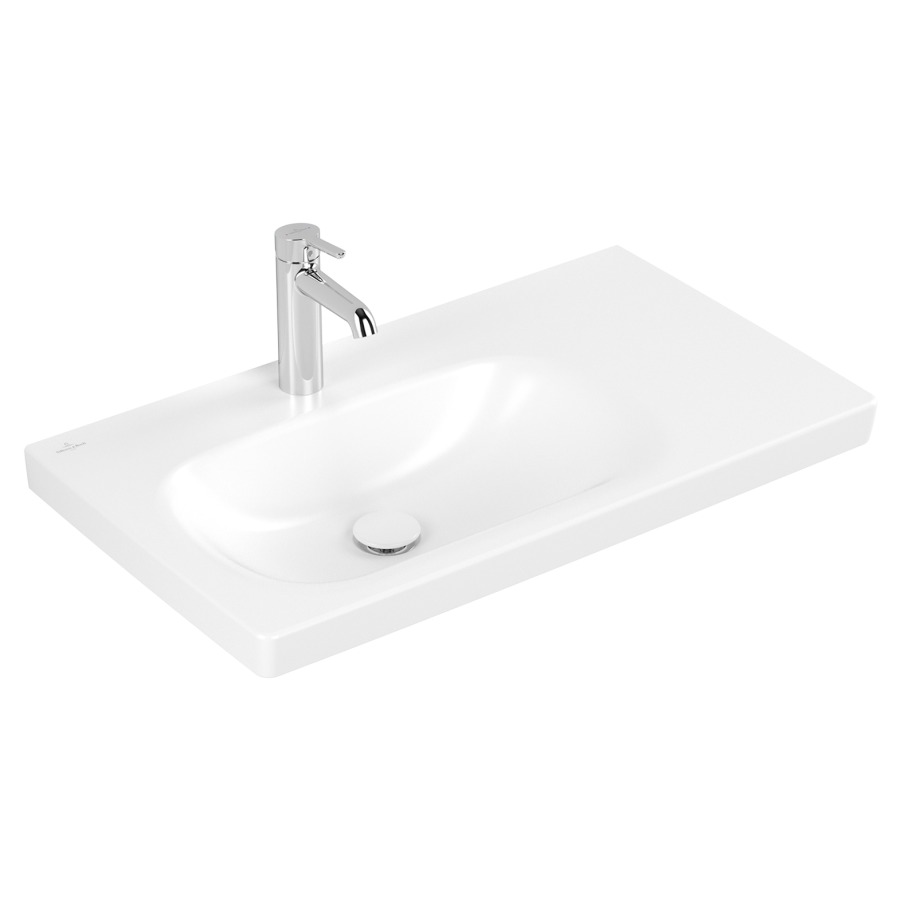 Lavabo Skyla
80 x 16 x 46 cm
TitanCeram, rectangulaire
lavabo à gauche
sans trop-plein