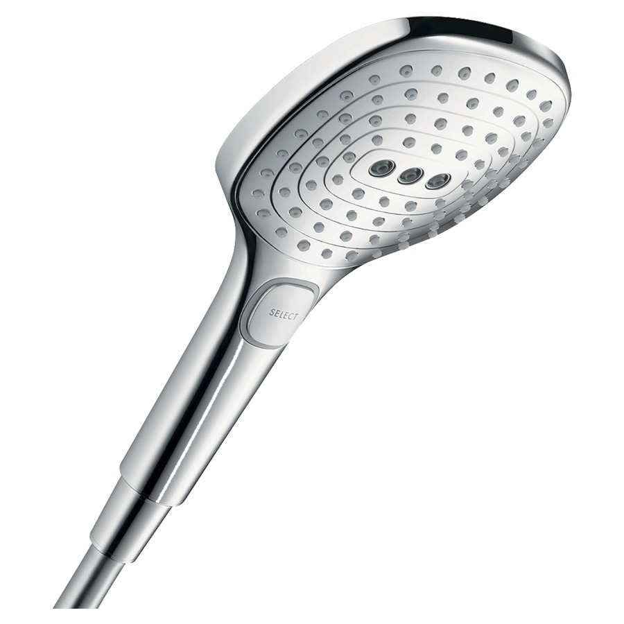 Handbrause RAINDANCE SELECT E 120
EcoSmart+, Quick Clean
12 x 12 cm,  3jet
PowderRain/Rain/Whirl
Durchflussmenge 5.4 (L/min)