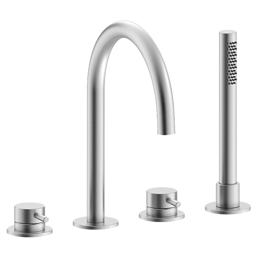 Robinetterie de bord de baignoire Axent Grace 
pour commander 2 fonctions
saillie 212 mm, débit 22 (L/min)
sans corps à encastrer 106053
groupe acoustique&nbsp;II, Classe d’énergie G