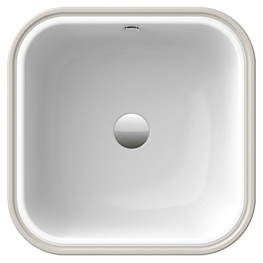 Lavabo à encastrer AXENT.ONE C
43 x 20 x 43 cm, Céramique
encastrement par dessous, carrée
avec trop-plein
avec matériel de fixation