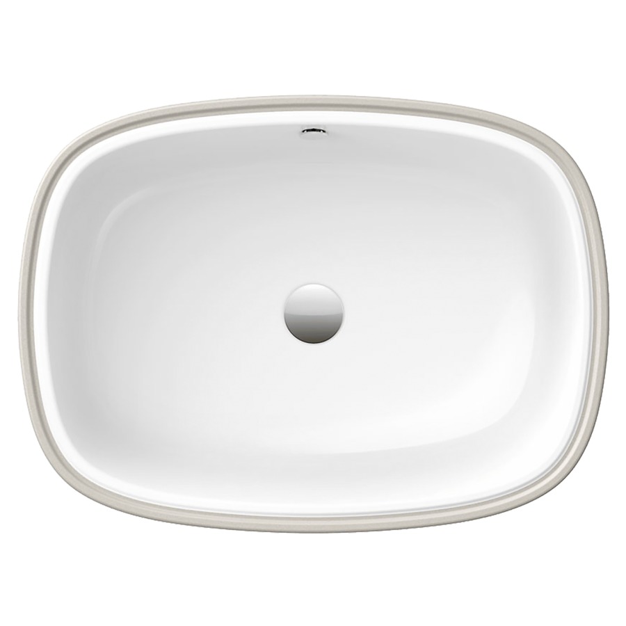 Lavabo à encastrer AXENT.ONE C
60 x 20 x 43 cm, Céramique
encastrement par dessous, rectangulaire doux
avec trop-plein
avec matériel de fixation