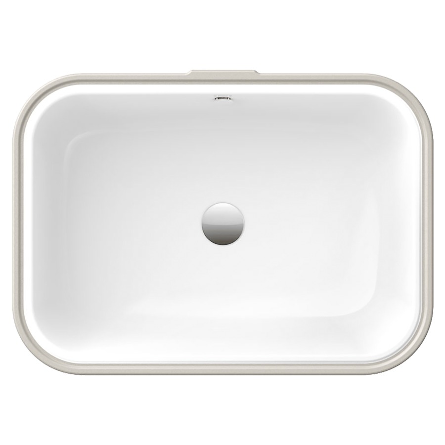 Lavabo à encastrer AXENT.ONE C
60 x 20 x 43 cm, Céramique
encastrement par dessous, rectangulaire
avec trop-plein
avec matériel de fixation