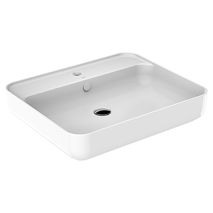 Lavabo à poser Axent Grace
60 x 12 x 50 cm, Céramique
pose libre, rectangulaire
avec trop-plein
avec tablette de robinetterie
avec matériel de fixation