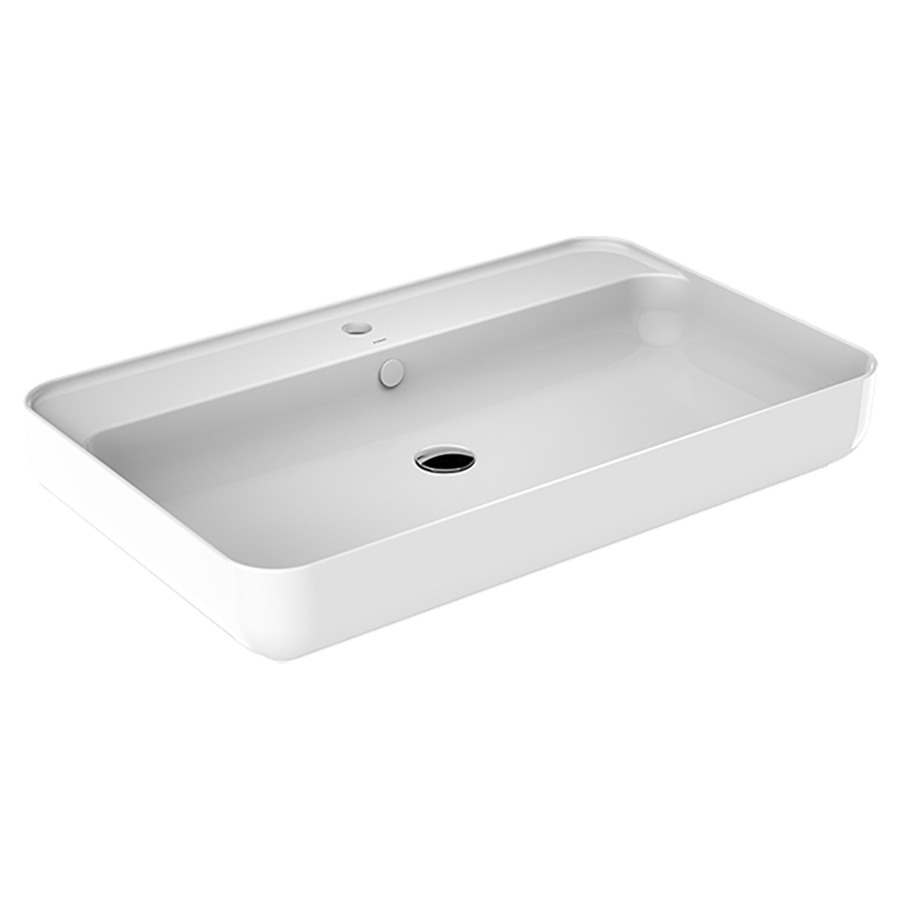 Lavabo à poser Axent Grace
80 x 12 x 50 cm, Céramique
pose libre, rectangulaire
avec trop-plein
avec tablette de robinetterie
avec matériel de fixation