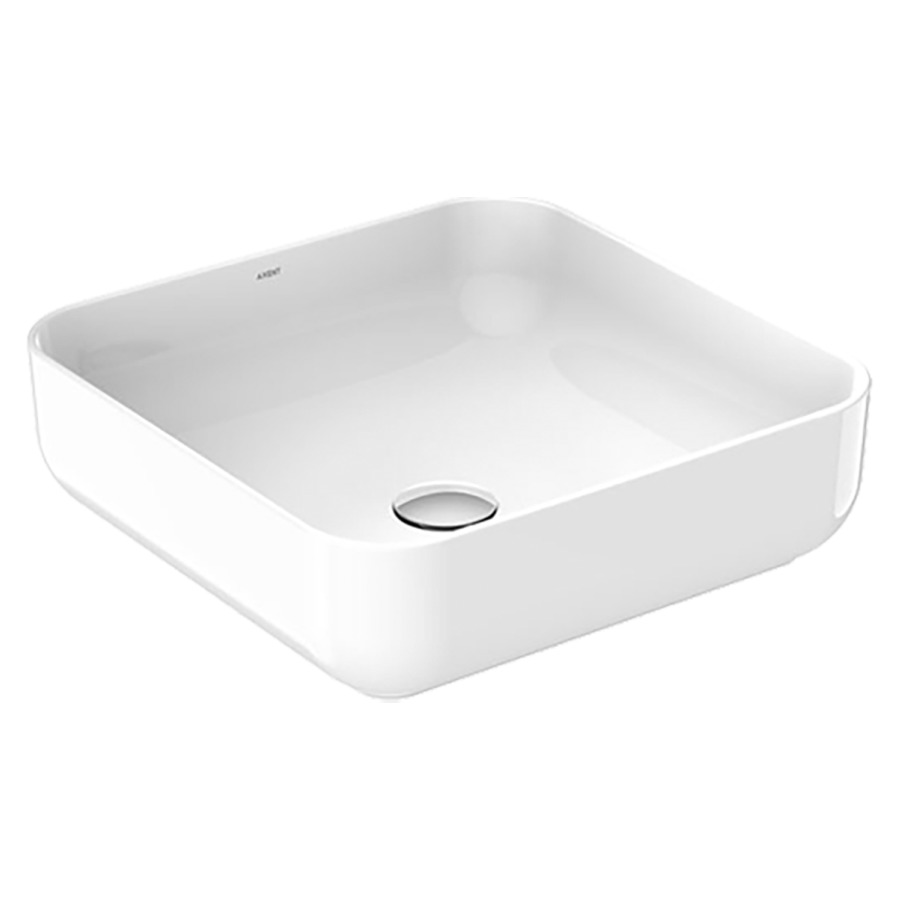 Lavabo à poser Axent Grace
40 x 12 x 40 cm, Céramique
pose libre, carrée
sans trop-plein
avec matériel de fixation