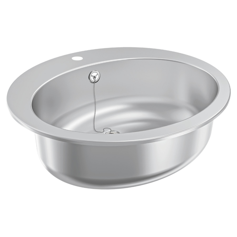Einbauwaschtisch Rondo RDH/XO451
52.9 x 16.1 x 45.4 cm
Chromnickelstahl, Oval
mit Ab- und Ueberlaufgarnitur, mit Überlauf
mit Armaturenbank
mit Befestigungsmaterial