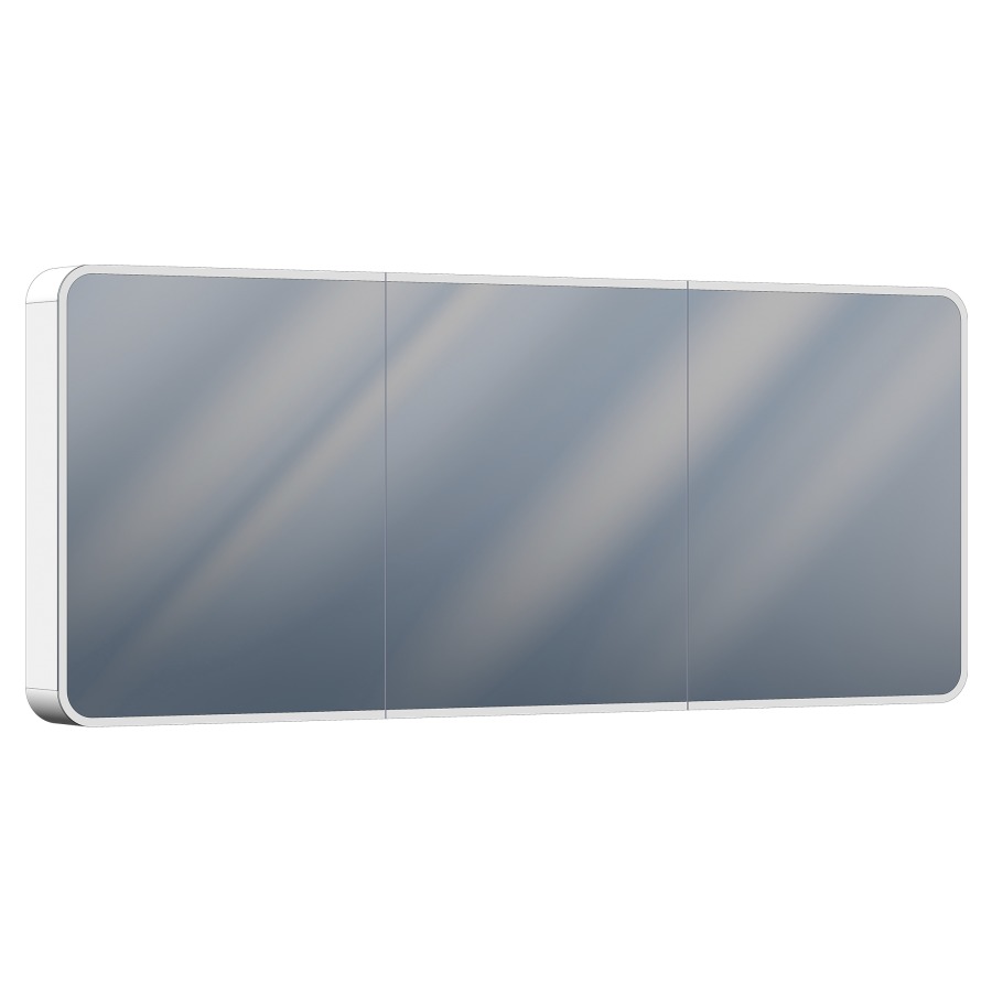 Armoire de toilette SPHERA
Tunable White
180 x 75 x 13 cm
Profilé en aluminium
3&nbsp;portes à double miroir (60/60/60)
éclairage LED circulaire
73 Watt, 2000-6500 Kelvin
8670 Lumen, dimmable
6 tablettes en verre
2 prises doubles en bas, IP44