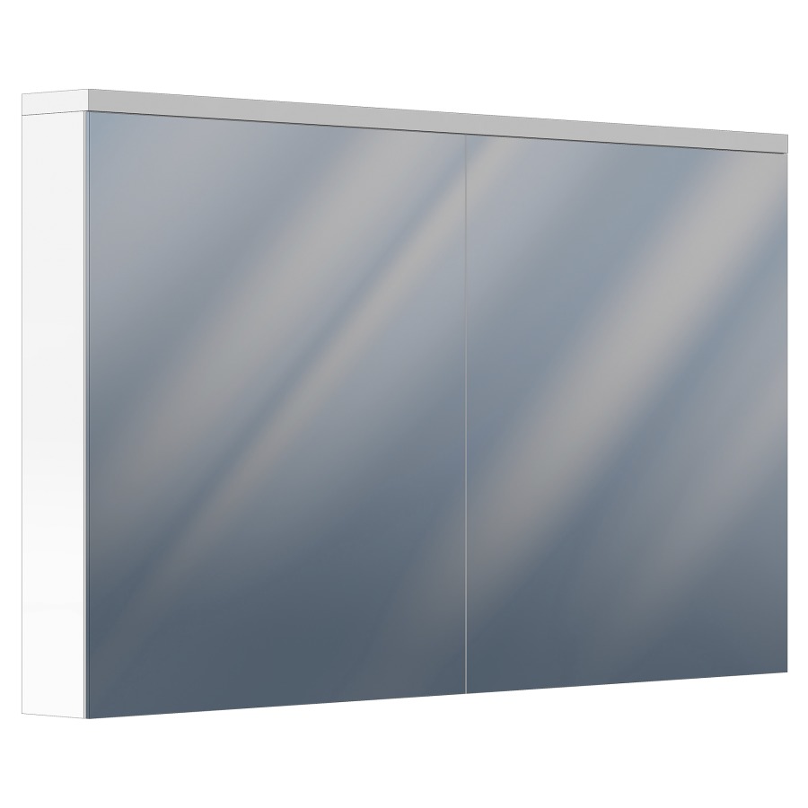 Armoire de toilette Ayla
130 x 77 x 13 cm
Profilé en aluminium
2&nbsp;portes à double miroir (65/65)
éclairage LED, 34 Watt
4125 Lumen, 4 tablettes en verre
2 prises doubles en bas
2 supports cosmétique, IP44