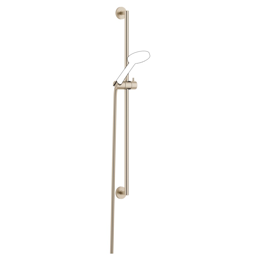 Garniture de douche  DORNBRACHT
rosace D 55 mm, glissière 80 cm
tuyau de douche métallique 175 cm
raccord pour tuyau de douche 3/8"
sans douche à main