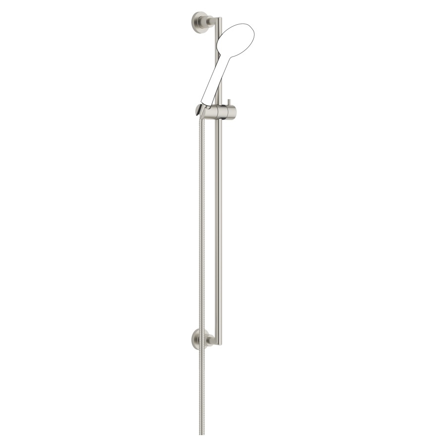 Brausegarnitur TARA
Rosette D 55 mm, Gleitstange 80 cm
Metallbrauseschlauch 175 cm
Brauseschlauchanschluss 3/8"
ohne Handbrause