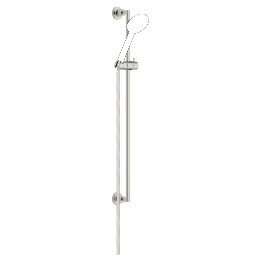 Brausegarnitur TARA
Rosette D 55 mm, Gleitstange 80 cm
Metallbrauseschlauch 175 cm
Brauseschlauchanschluss 3/8"
ohne Handbrause