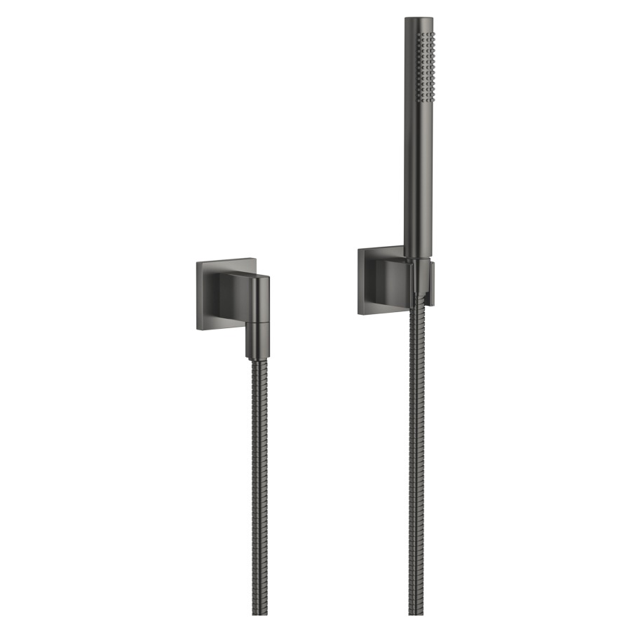 Garniture de douche  DORNBRACHT
avec rosaces individuelles 60 x 60 mm
douche à main Compact Rain
débit 15 (L/min)
avec système anti-calcaire
tuyau de douche métallique 125 cm