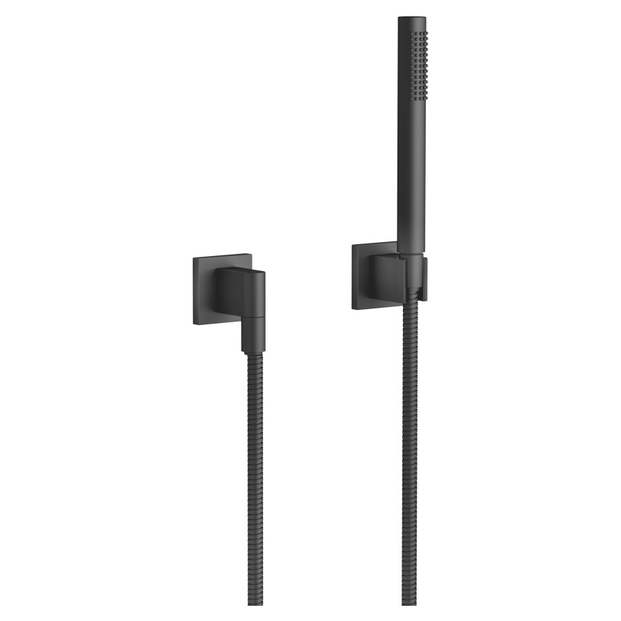 Garniture de douche  DORNBRACHT
avec rosaces individuelles 60 x 60 mm
douche à main Compact Rain
débit 15 (L/min)
avec système anti-calcaire
tuyau de douche métallique 125 cm