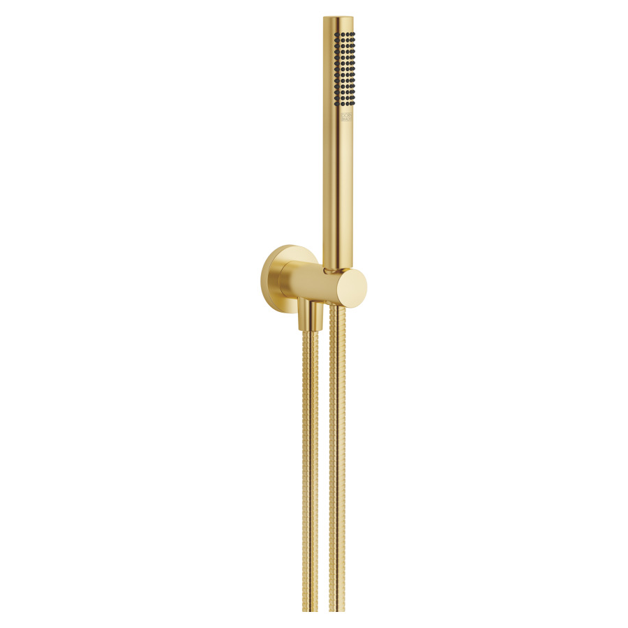 Garniture de douche  DORNBRACHT
rosace D 60 mm
avec support de douche intégré
douche à main Compact Rain
débit 15 (L/min)
avec système anti-calcaire
tuyau de douche métallique 125 cm