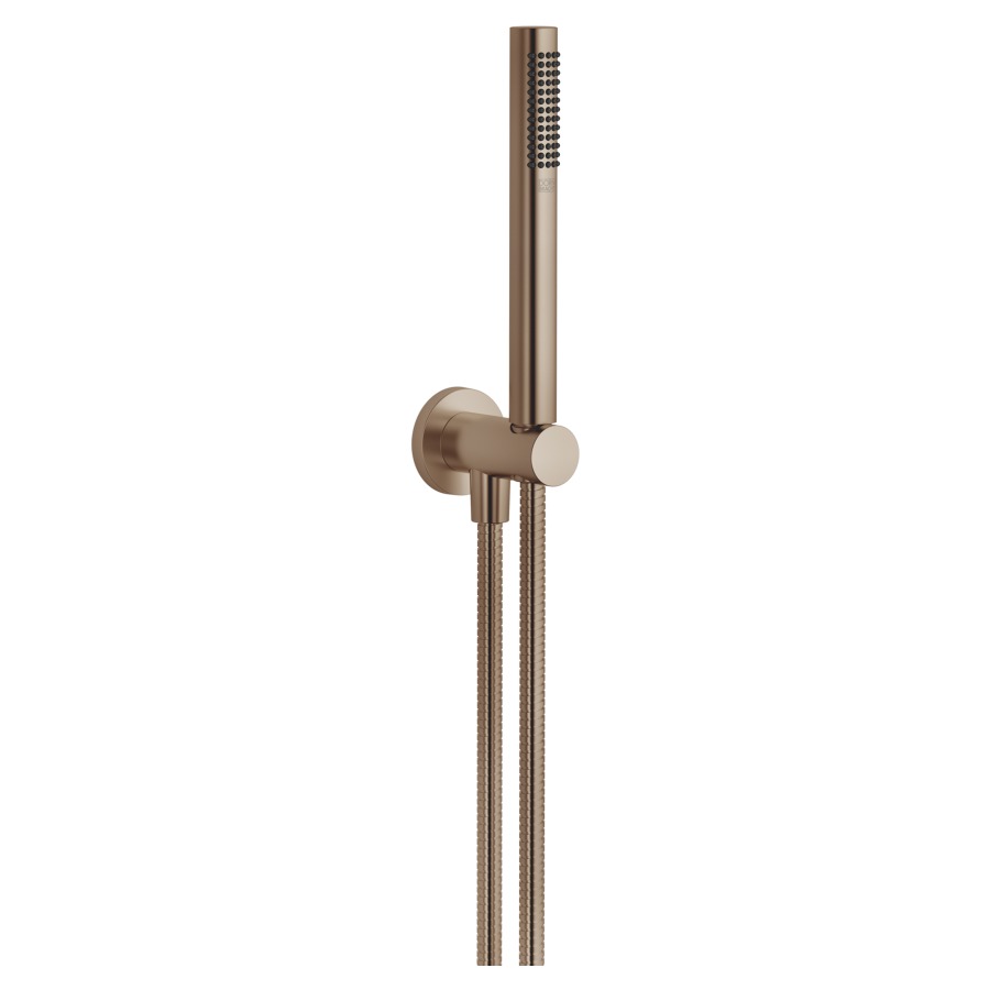 Garniture de douche  DORNBRACHT
rosace D 60 mm
avec support de douche intégré
douche à main Compact Rain
débit 15 (L/min)
avec système anti-calcaire
tuyau de douche métallique 125 cm
