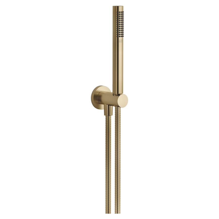 Garniture de douche  DORNBRACHT
rosace D 60 mm
avec support de douche intégré
douche à main Compact Rain
débit 15 (L/min)
avec système anti-calcaire
tuyau de douche métallique 125 cm