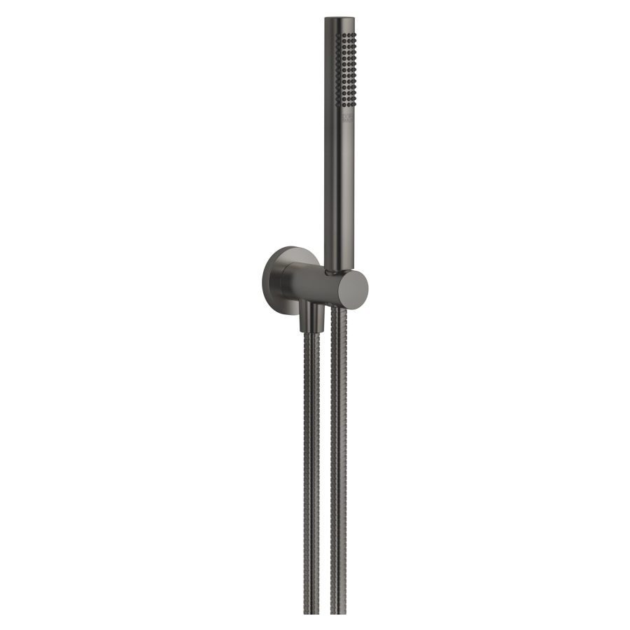 Garniture de douche  DORNBRACHT
rosace D 60 mm
avec support de douche intégré
douche à main Compact Rain
débit 15 (L/min)
avec système anti-calcaire
tuyau de douche métallique 125 cm