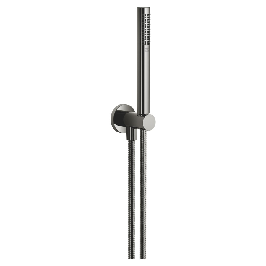 Garniture de douche  DORNBRACHT
rosace D 60 mm
avec support de douche intégré
douche à main Compact Rain
débit 15 (L/min)
avec système anti-calcaire
tuyau de douche métallique 125 cm