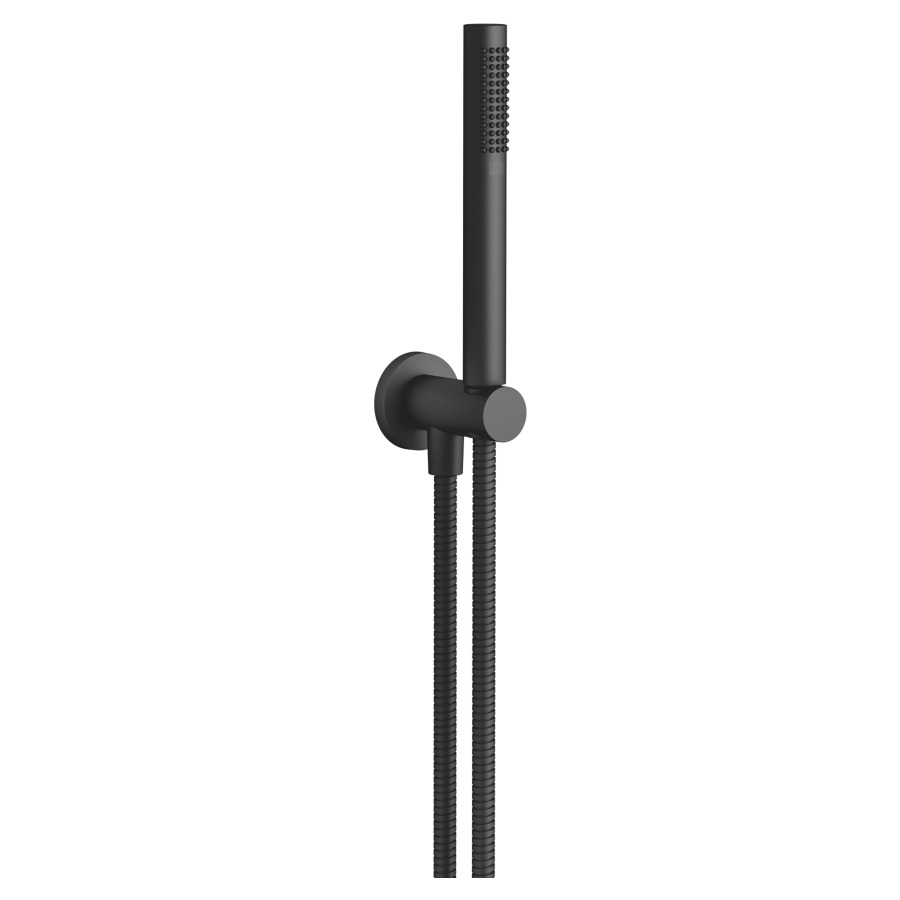 Garniture de douche  DORNBRACHT
rosace D 60 mm
avec support de douche intégré
douche à main Compact Rain
débit 15 (L/min)
avec système anti-calcaire
tuyau de douche métallique 125 cm
