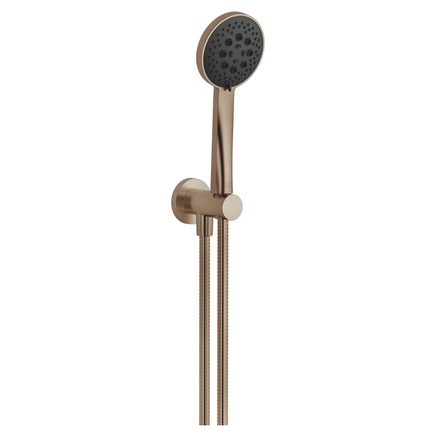 Garniture de douche  DORNBRACHT
rosace D 60 mm
avec support de douche intégré
douche à main Purify Rain,Compact Soft Flow
Compact Aquapressure Flow
débit 15 (L/min), avec système anti-calcaire
tuyau de douche métallique 125 cm
