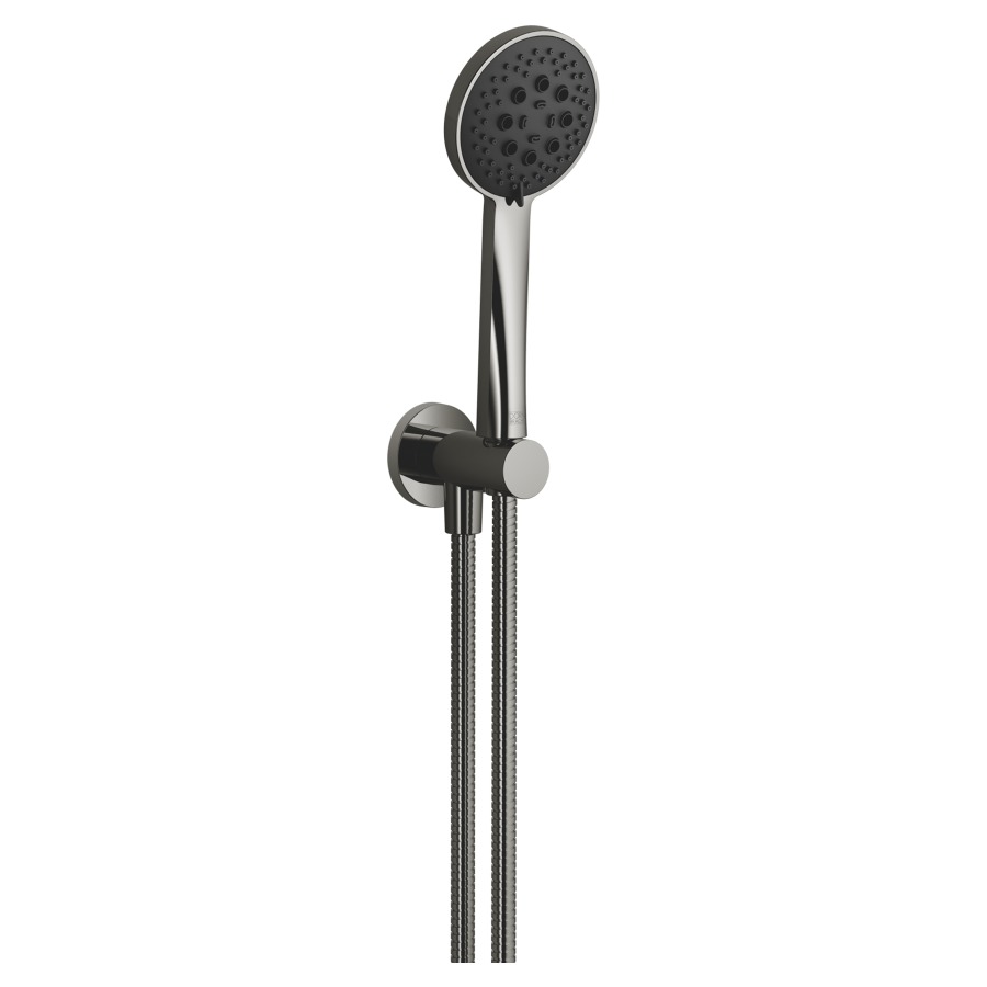 Garniture de douche  DORNBRACHT
rosace D 60 mm
avec support de douche intégré
douche à main Purify Rain,Compact Soft Flow
Compact Aquapressure Flow
débit 15 (L/min), avec système anti-calcaire
tuyau de douche métallique 125 cm