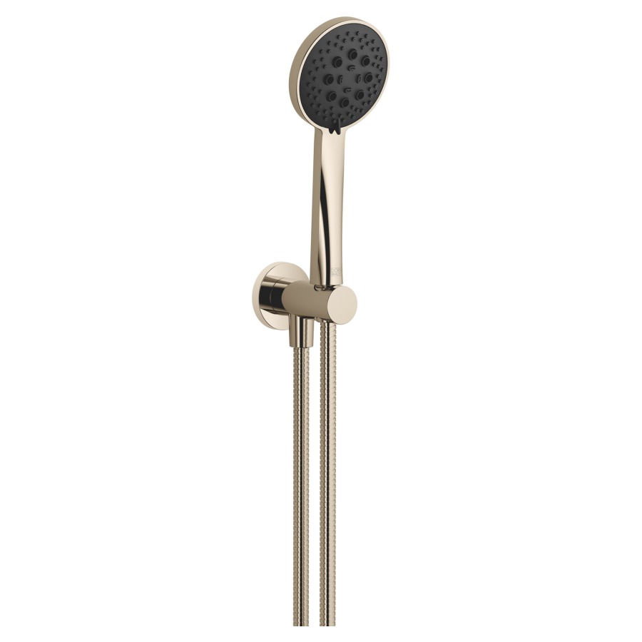 Garniture de douche  DORNBRACHT
rosace D 60 mm
avec support de douche intégré
douche à main Purify Rain,Compact Soft Flow
Compact Aquapressure Flow
débit 15 (L/min), avec système anti-calcaire
tuyau de douche métallique 125 cm
