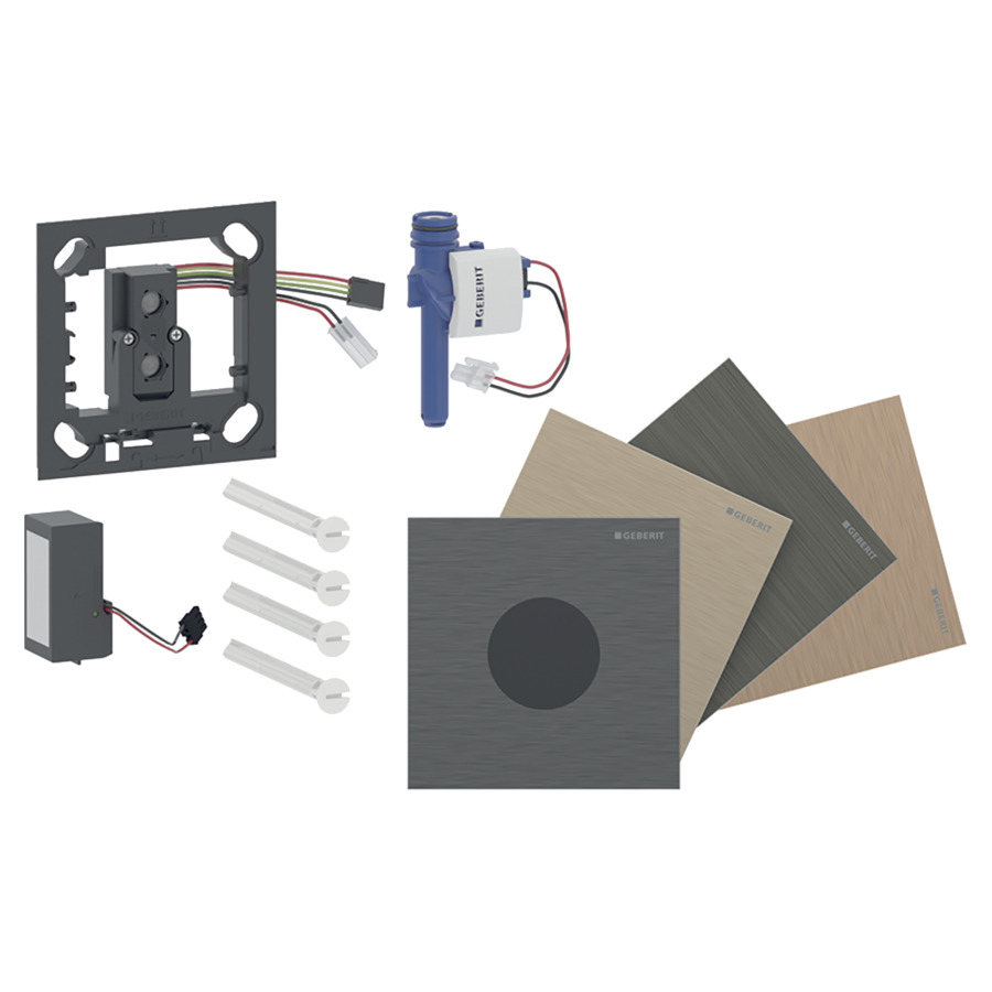 Commande d'urinoir  Typ 40 ronde
Acier inoxydable
raccordement au réseau 240/4.5&nbsp;V
vanne magnétique, détecteur infrarouge
plaque de recouvrement 
finition spécifique au client