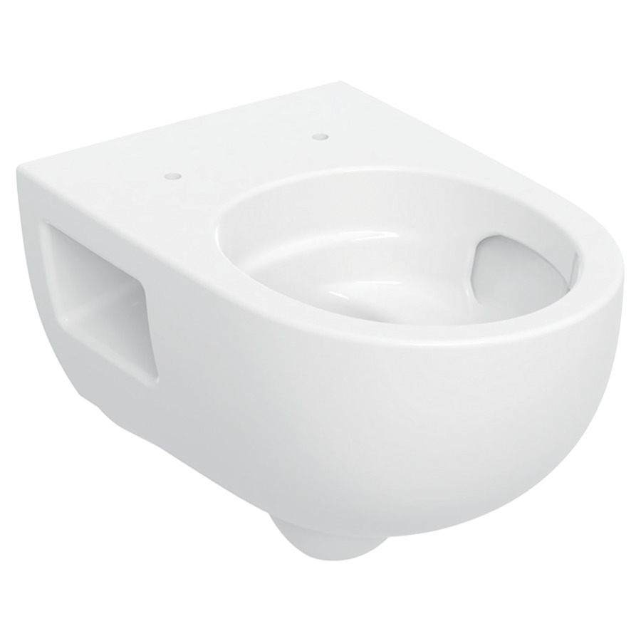 Cuvette murale RENOVA UP
35.5 x 34 x 53 cm
Céramique, sans bord de rinçage
TurboFlush, forme semi-fermée
pour chasse d'eau à encastrer