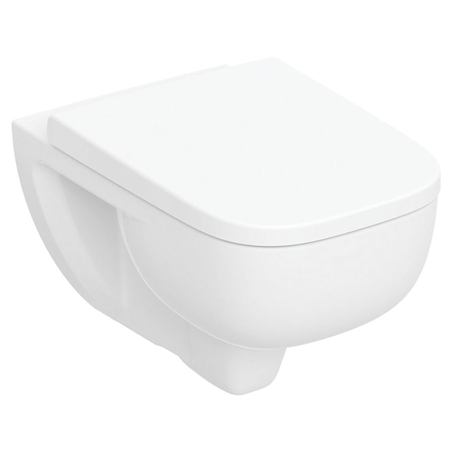 Set cuvette murale RENOVA UP
35 x 34 x 54 cm
Céramique, sans bord de rinçage
TurboFlush, pour chasse d'eau à encastrer
avec siège de WC
avec système d’abaissement automatique