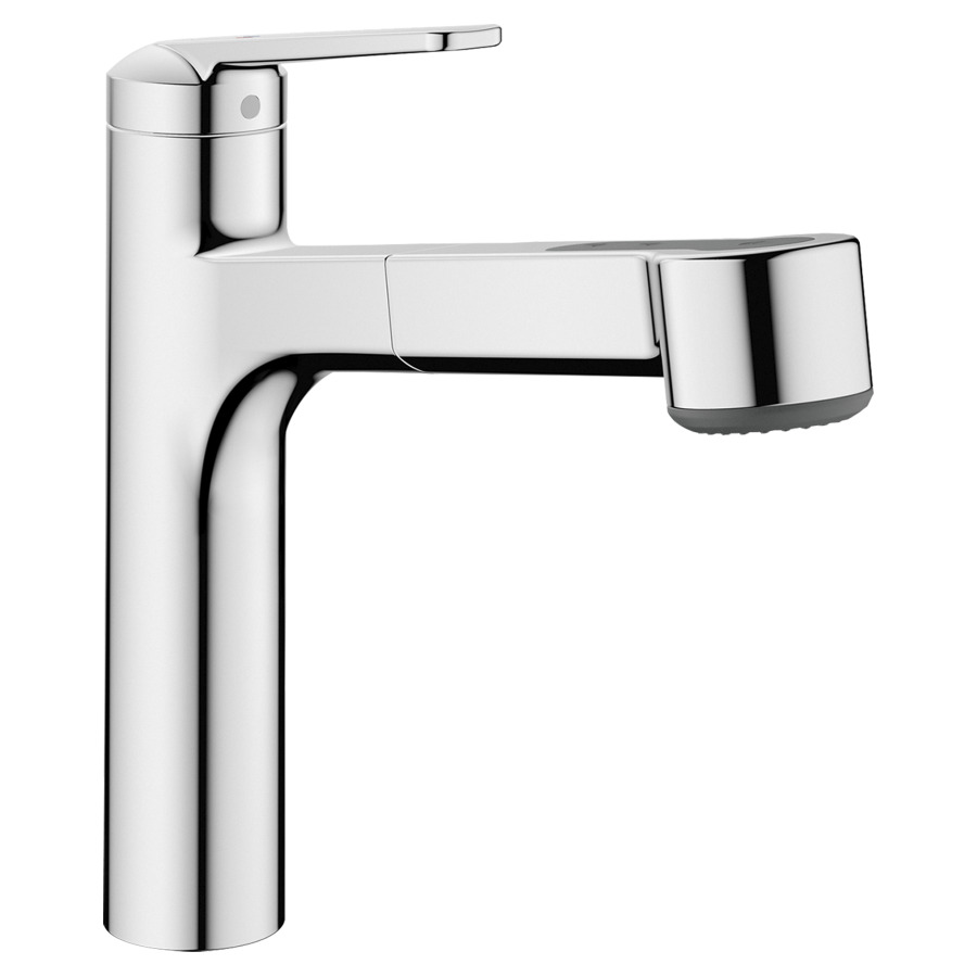 Mélangeur d'évier DOMO 6.0 
saillie 225 mm
goulot orientable douche extensible
tuyaux de raccordement flexibles 3/8"
Eco, débit 8.8 (L/min)
groupe acoustique&nbsp;I
Classe d’énergie A