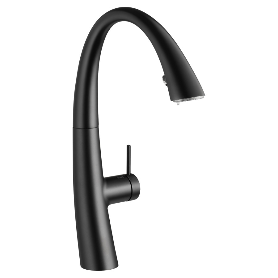 Mélangeur d'évier ZOE 
saillie 215 mm
goulot orientable douche extensible
commande latérale
tuyaux de raccordement flexibles 3/8"
débit 8.1 (L/min)
ClickControl, réglage de la 
température et du débit
d'eau par simple clic
éclairage LED
bloc d'alimentation 100-240 V AC
groupe acoustique&nbsp;I
Classe d’énergie A
