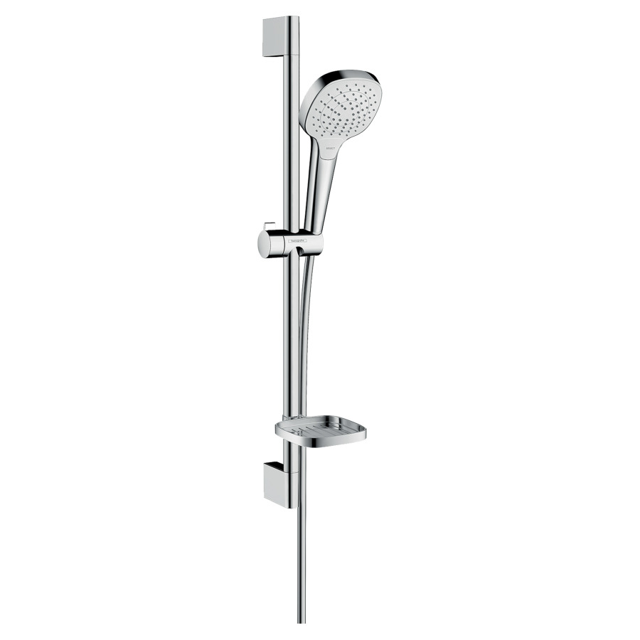 Garniture de douche  CROMA SELECT E
EcoSmart, QuickClean
douche à main TurboRain/IntenseRain/Rain
débit 9 (L/min), glissière 65 cm
tuyau de douche, jatte à savon