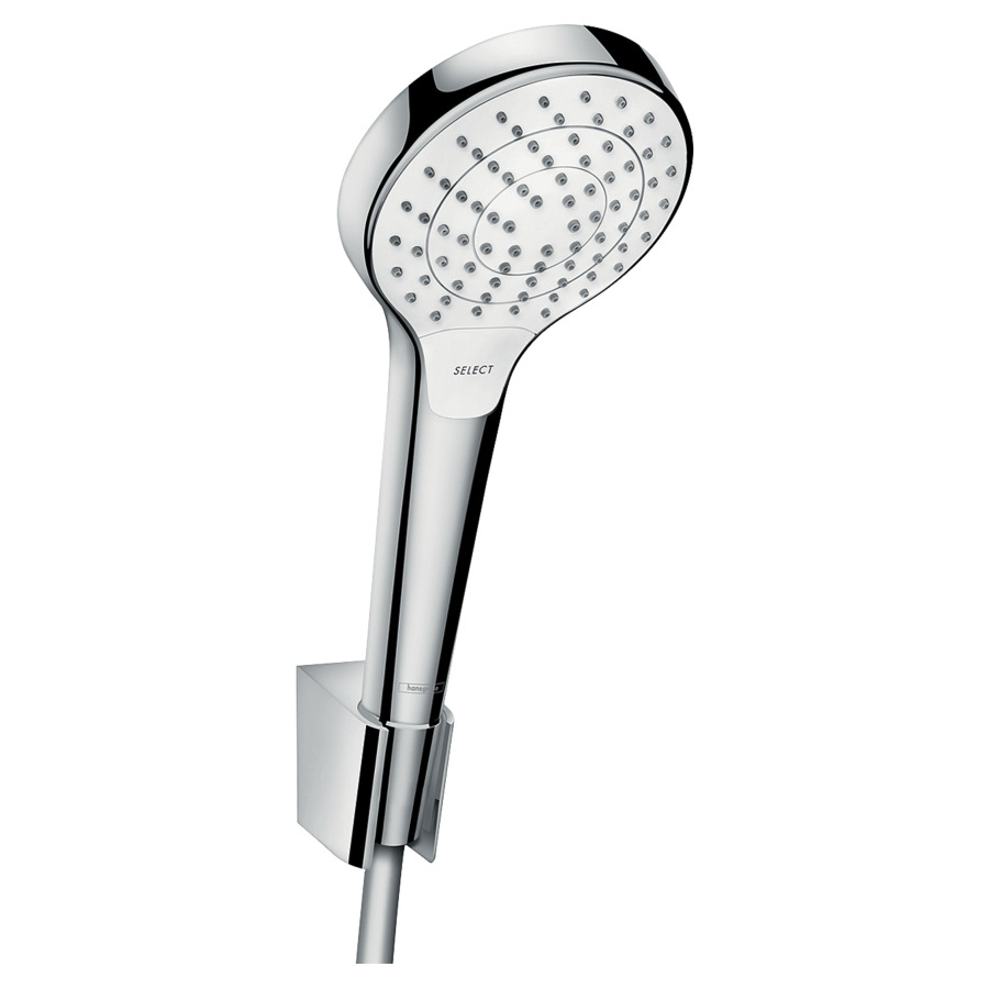 Garniture de douche  CROMA SELECT S
EcoSmart, QuickClean, Vario
douche à main Rain/IntenseRain/TurboRain
débit 9 (L/min), support de douche
tuyau de douche 160 cm