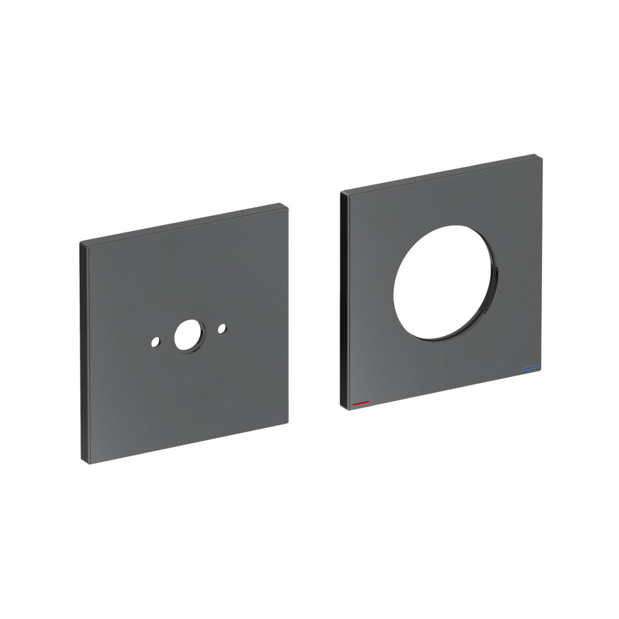 Rosace  EDITION 11
mesures grandes 85 x 85 x 6 mm, angulaire
pour mitigeur monocommande
de lavabo UP 2 trous