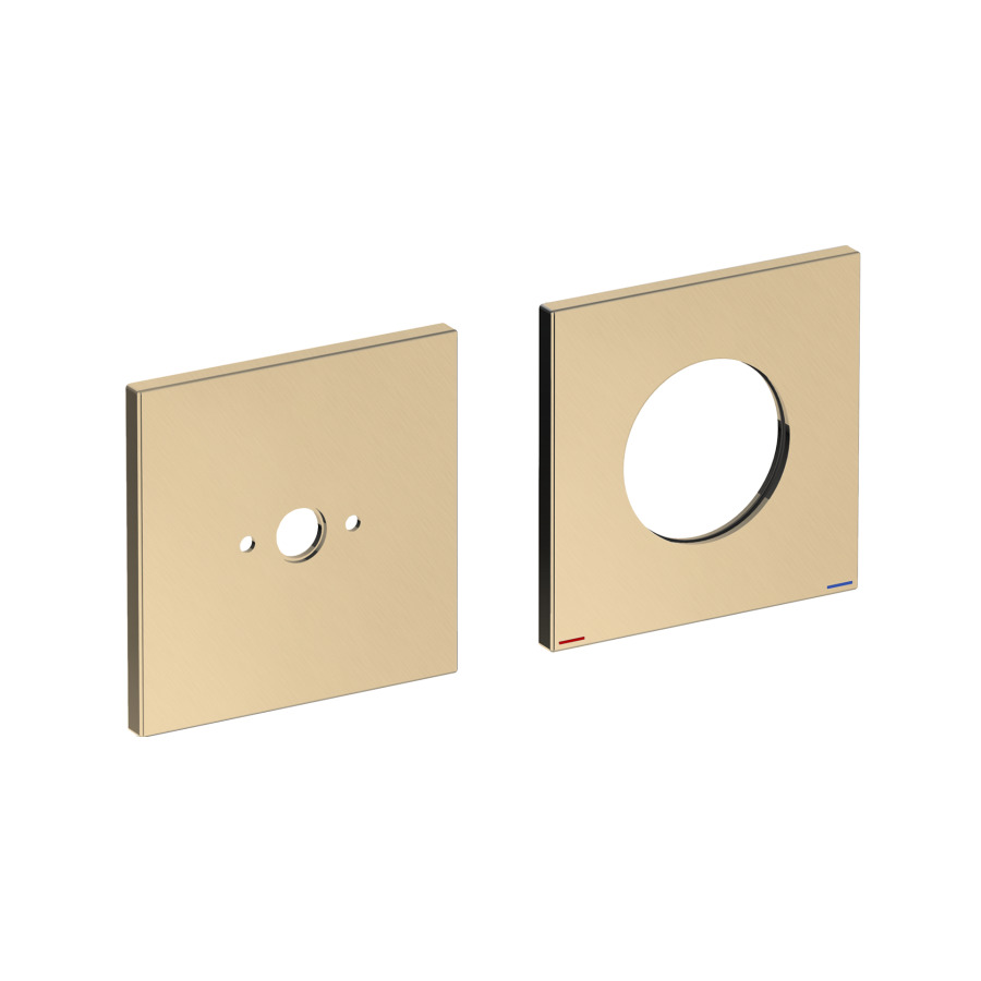 Rosace  EDITION 11
mesures grandes 85 x 85 x 6 mm, angulaire
pour mitigeur monocommande
de lavabo UP 2 trous