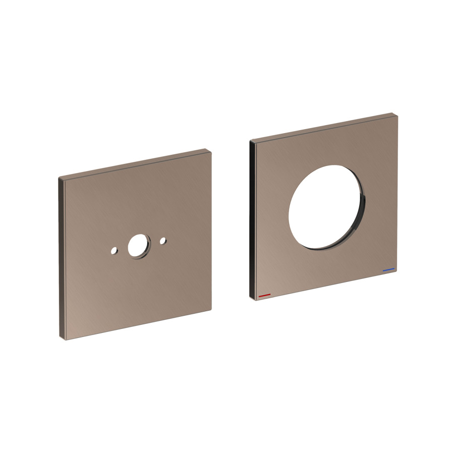 Rosace  EDITION 11
mesures grandes 85 x 85 x 6 mm, angulaire
pour mitigeur monocommande
de lavabo UP 2 trous