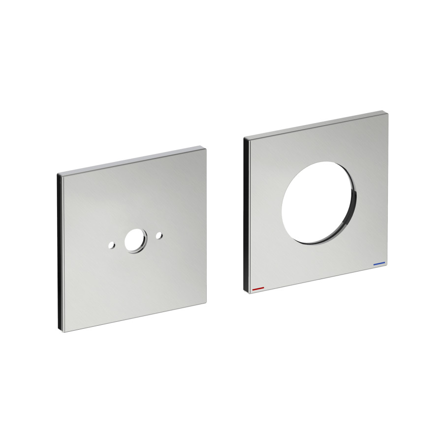 Rosace  EDITION 11
mesures grandes 85 x 85 x 6 mm, angulaire
pour mitigeur monocommande
de lavabo UP 2 trous