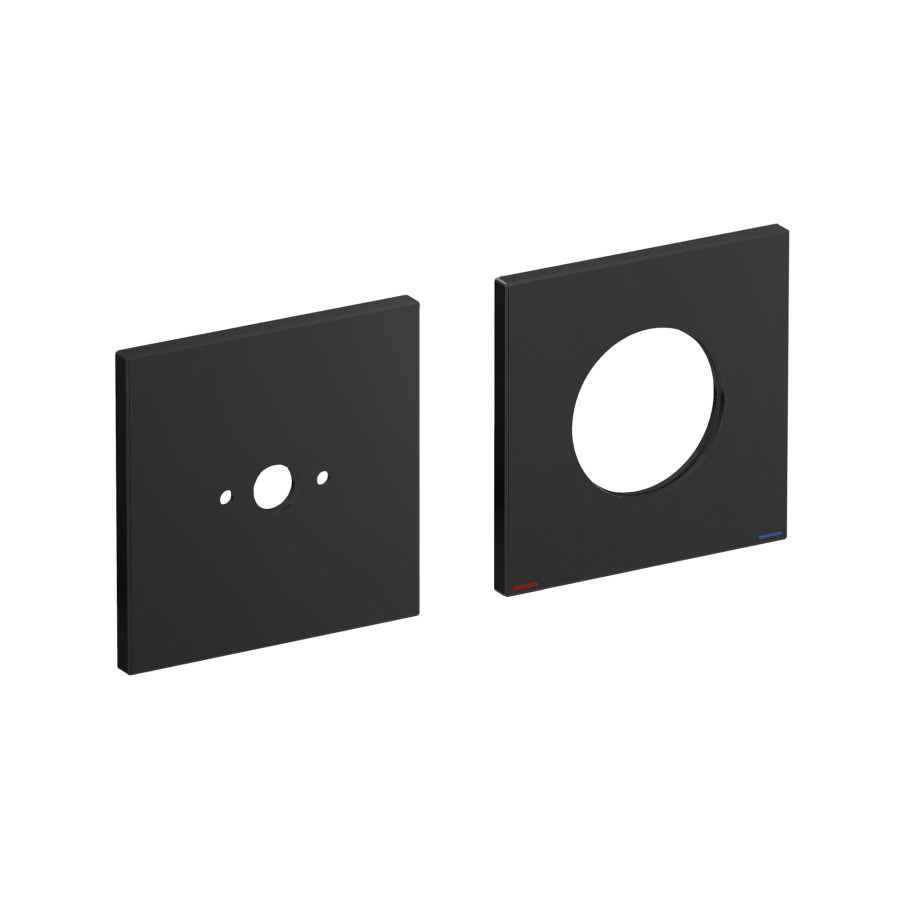 Rosace  EDITION 11
mesures grandes 85 x 85 x 6 mm, angulaire
pour mitigeur monocommande
de lavabo UP 2 trous