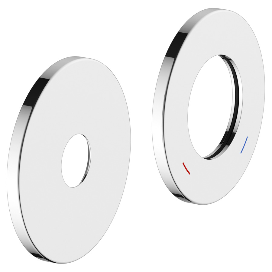 Rosace  EDITION 400
mesures grandes D 85 x 6 mm, ronde
pour mitigeur monocommande
de lavabo UP 2 trous
