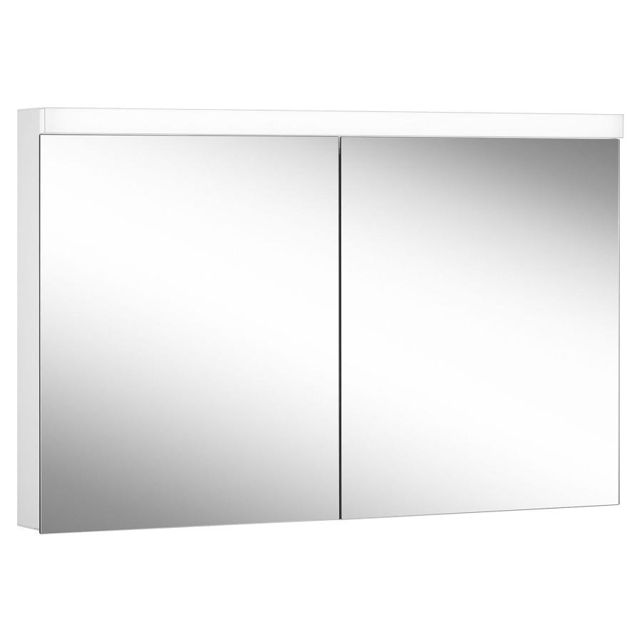 Armoire de toilette Schneider LOW LED UP/AP
119.5 x 74.7 x 12/13.3 cm
Profilé en aluminium
2&nbsp;portes à double miroir (60/60)
éclairage LED direct en haut, 19 Watt
4 tablettes en verre
1&nbsp;prise double en haut à droite
changeable à gauche
Classe d’énergie C, IP44