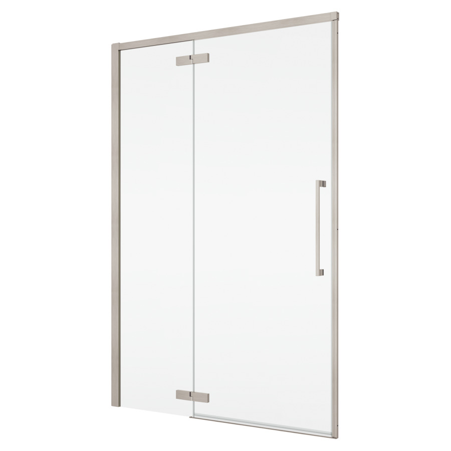Porte battante Oriana
130 cm, H 200 cm
1 panneau, avec le panneau fixe
butée à gauche, avec cadre partiel