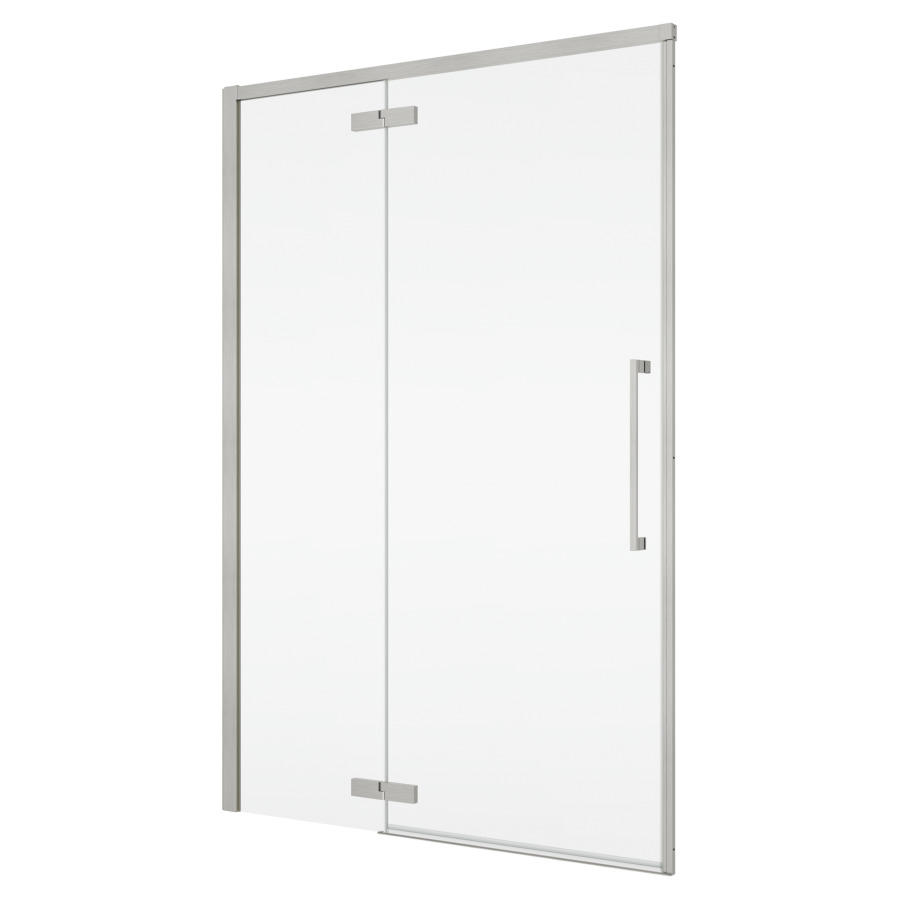 Porte battante Oriana
130 cm, H 200 cm
1 panneau, avec le panneau fixe
butée à gauche, avec cadre partiel