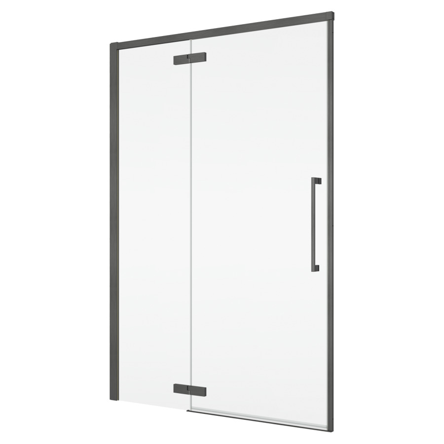 Porte battante Oriana
130 cm, H 200 cm
1 panneau, avec le panneau fixe
butée à gauche, avec cadre partiel