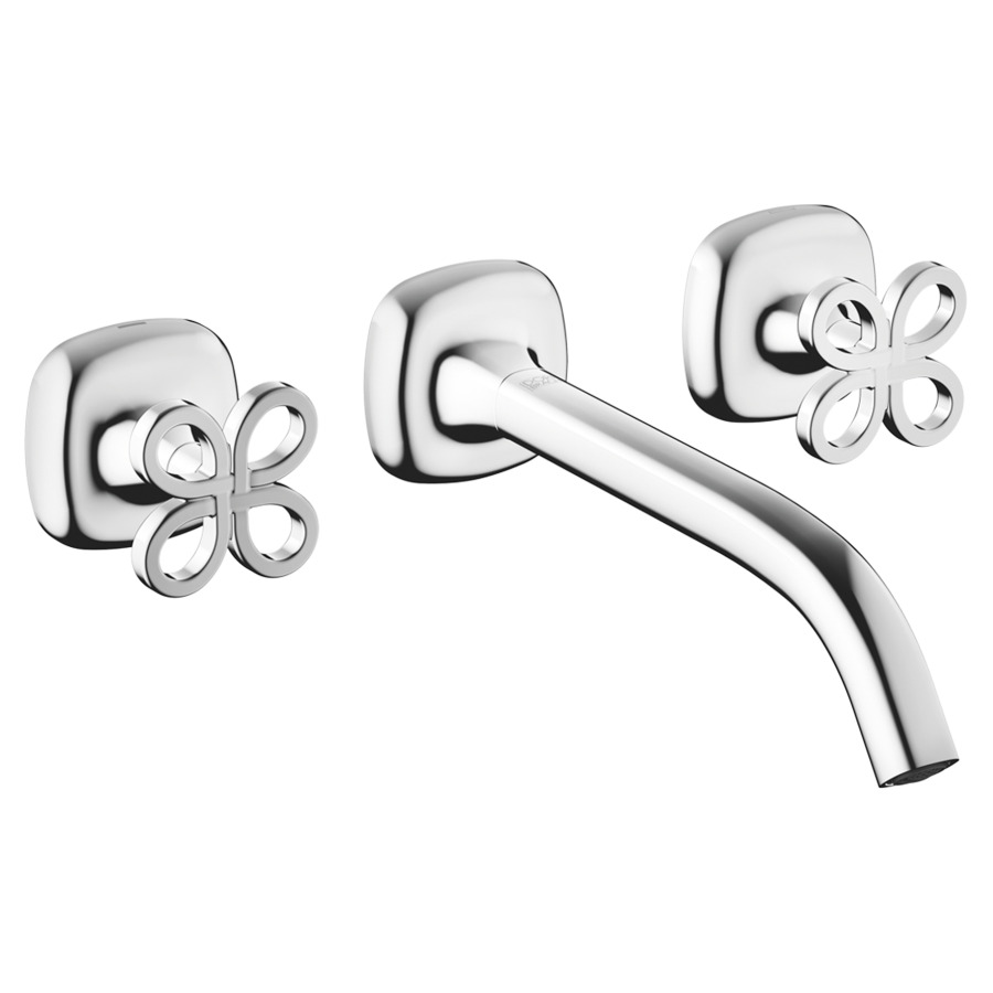 Batterie murale 3-trous COYA UP
saillie 241 mm, goulot fixe
débit 4.5 (L/min)
avec poignées en croix
sans corps à encastrer 751379/380
groupe acoustique&nbsp;I